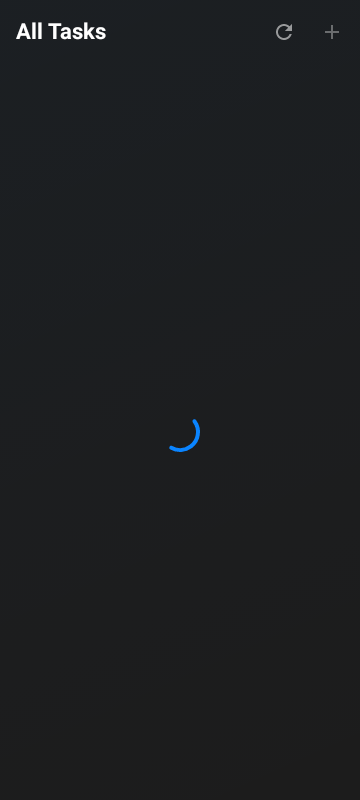 all_tasks_empty_dark Android