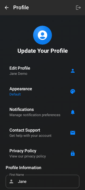profile_populated_dark Android
