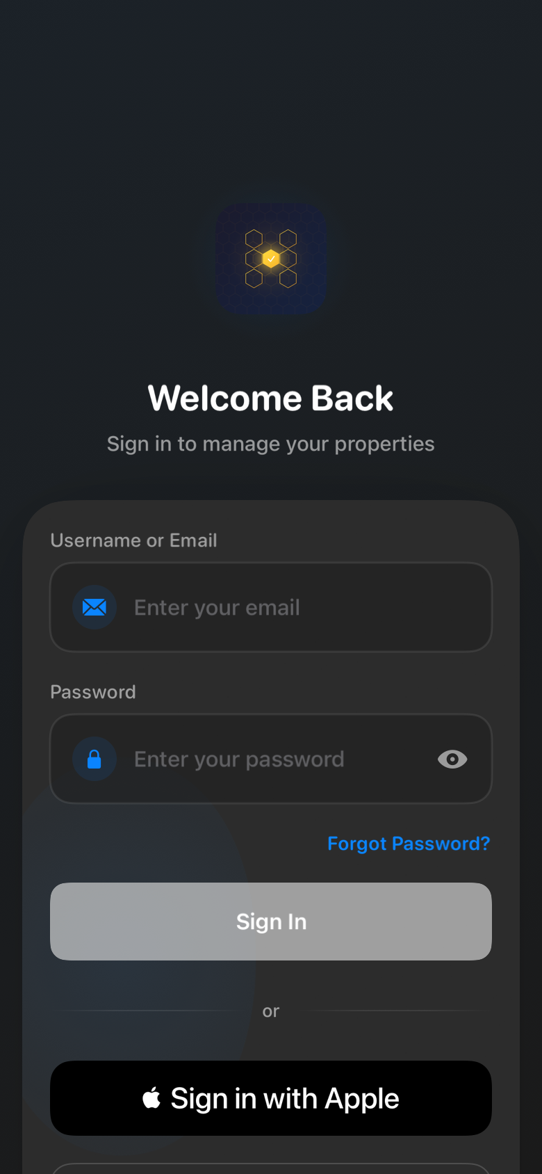 login_dark iOS