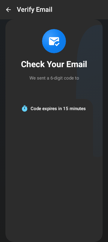 verify_reset_code_populated_dark Android