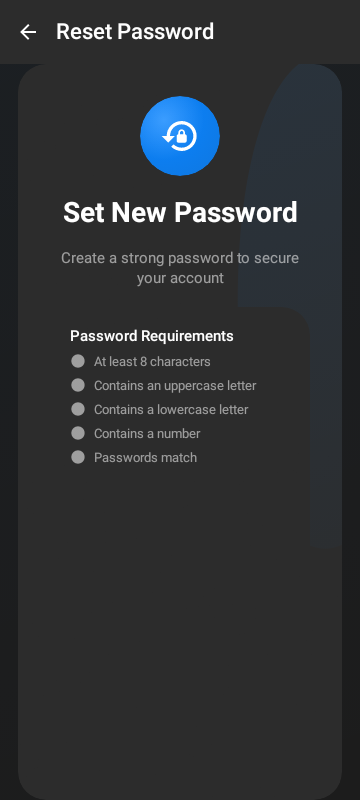 reset_password_populated_dark Android