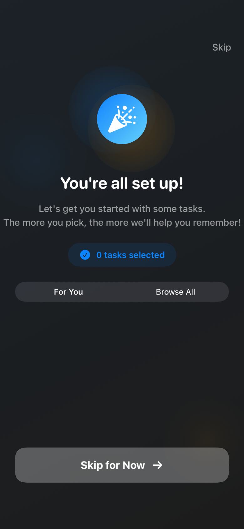 onboarding_first_task_empty_dark iOS