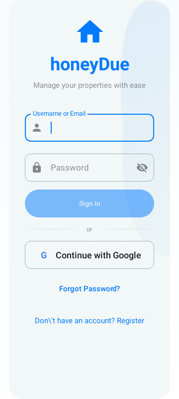 login_empty_light Android