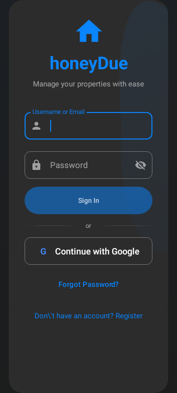 login_populated_dark Android