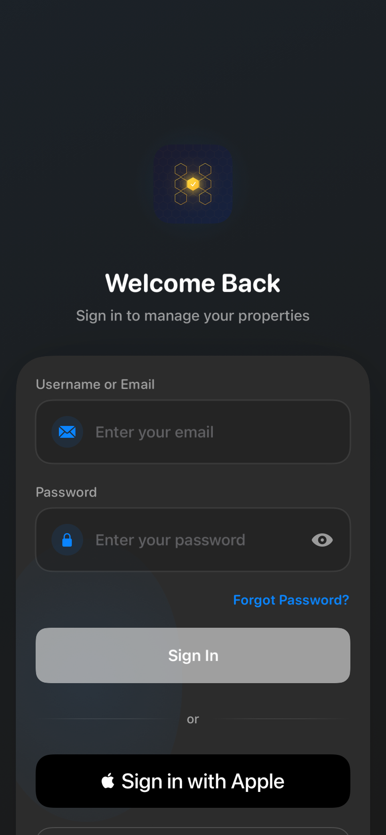 login_empty_dark iOS