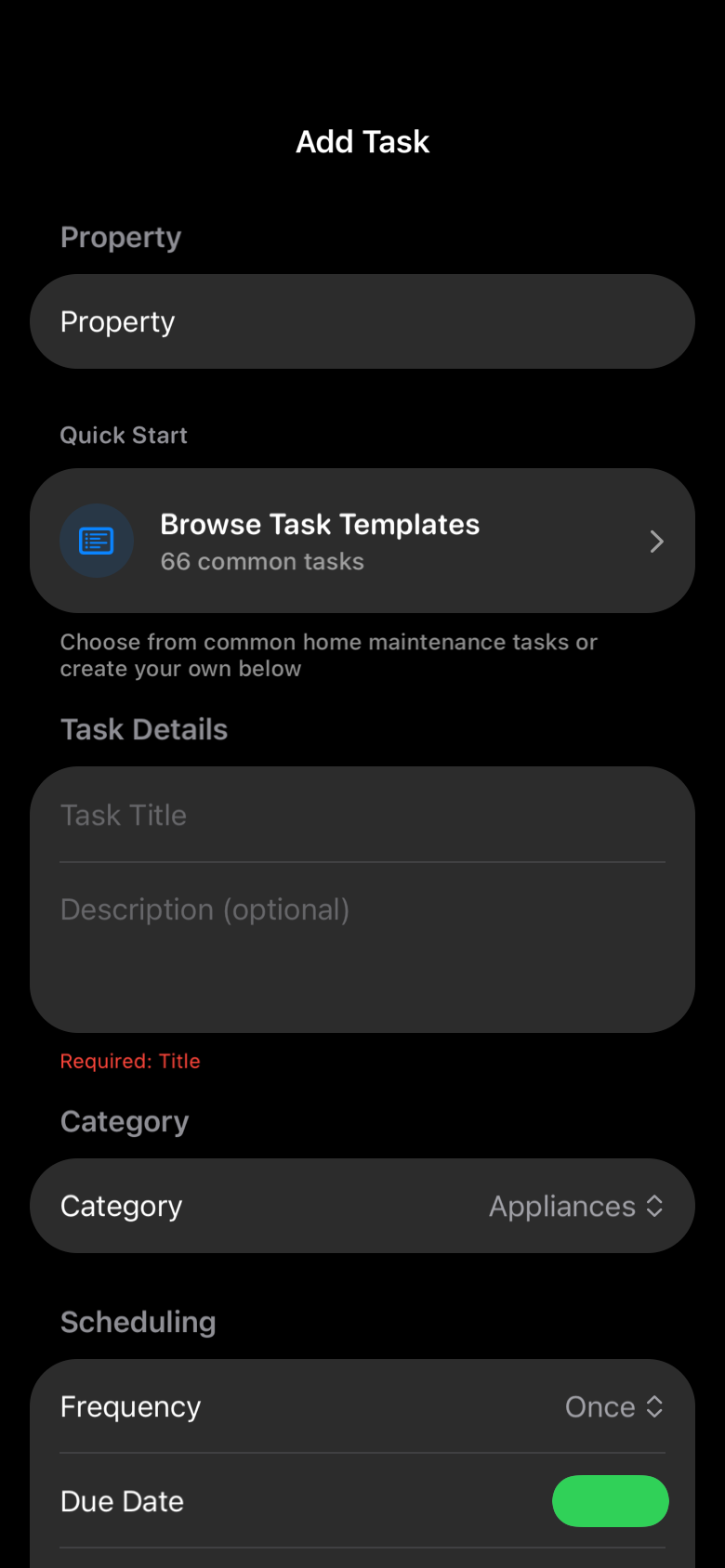 add_task_with_residence_empty_dark iOS