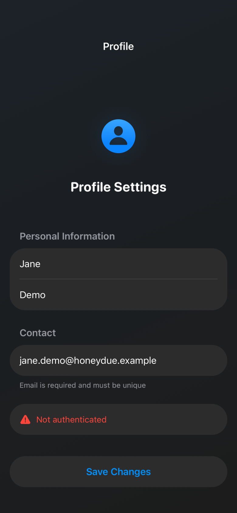 profile_edit_populated_dark iOS