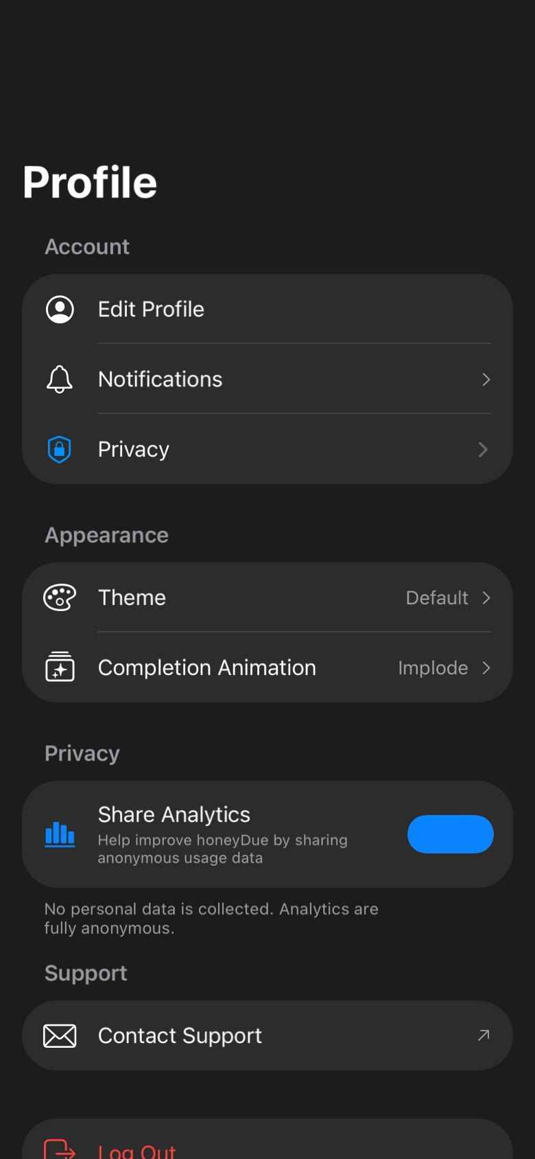 profile_tab_populated_dark iOS