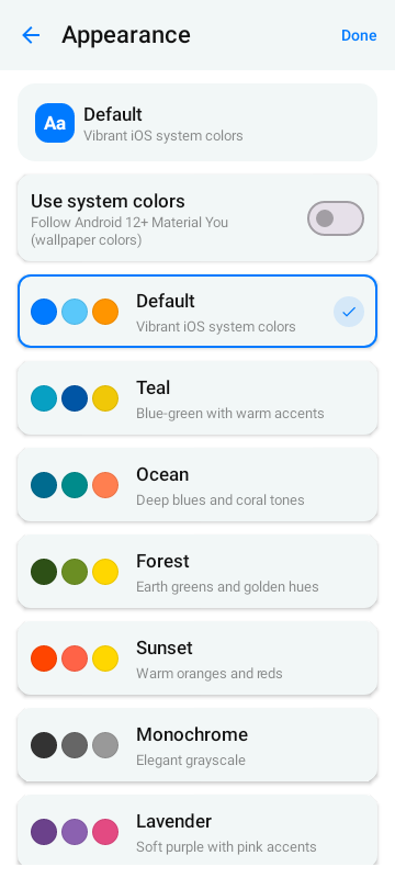 theme_selection_populated_light Android
