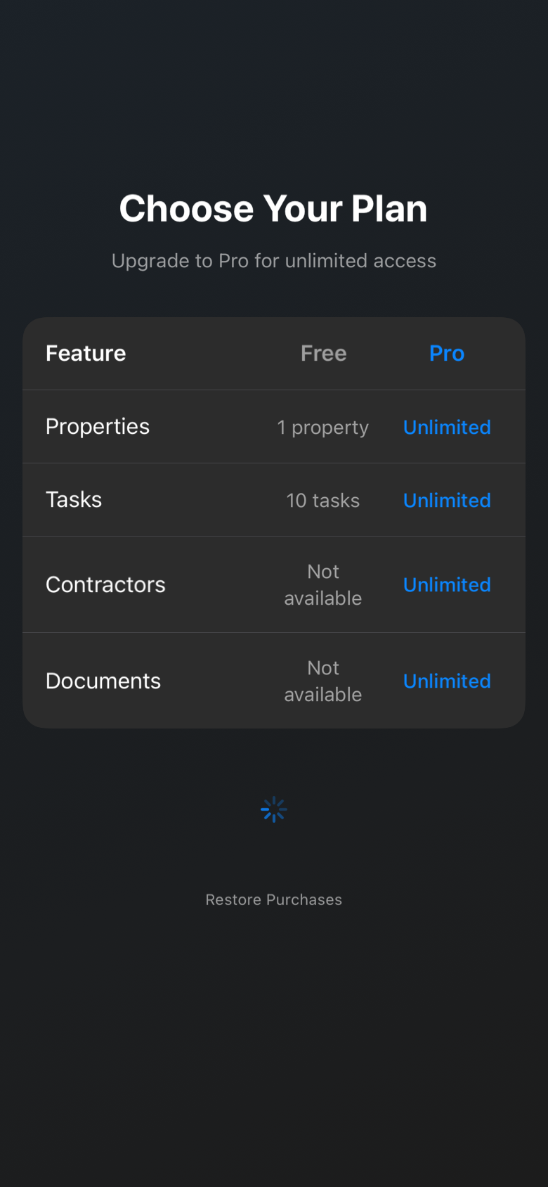 feature_comparison_empty_dark iOS